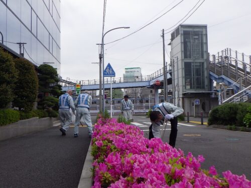 会社および西横浜駅周辺清掃活動(2019年5月)