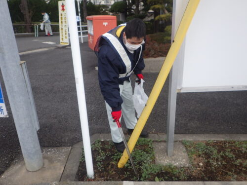 会社および西横浜駅周辺清掃活動(2023年2月)