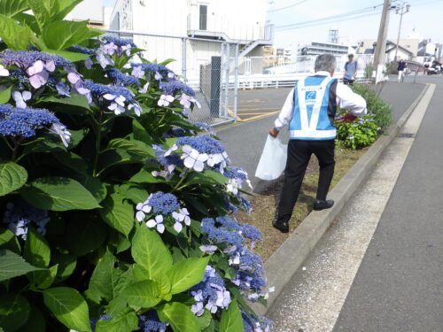 会社および西横浜駅周辺清掃活動(2023年6月)
